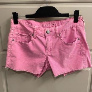American Eagle Pink Denim Shorts - Size 6